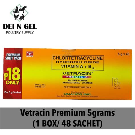 vetracin premium|Vetracin Premium Powder 5g X 48 (1 Box) .